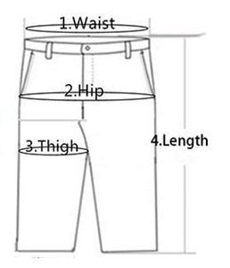 Mens Cargo Shorts Measuring Diagram