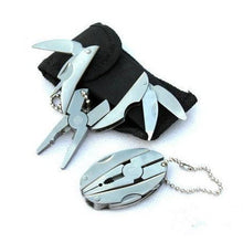 Load image into Gallery viewer, Mini Multi-Function Folding Pliers Key Chain Hoop With Carry Bag
