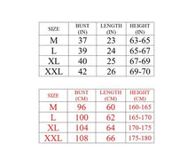 Load image into Gallery viewer, Womens Sweatshirt Front Pocket Hood Rose size charts
